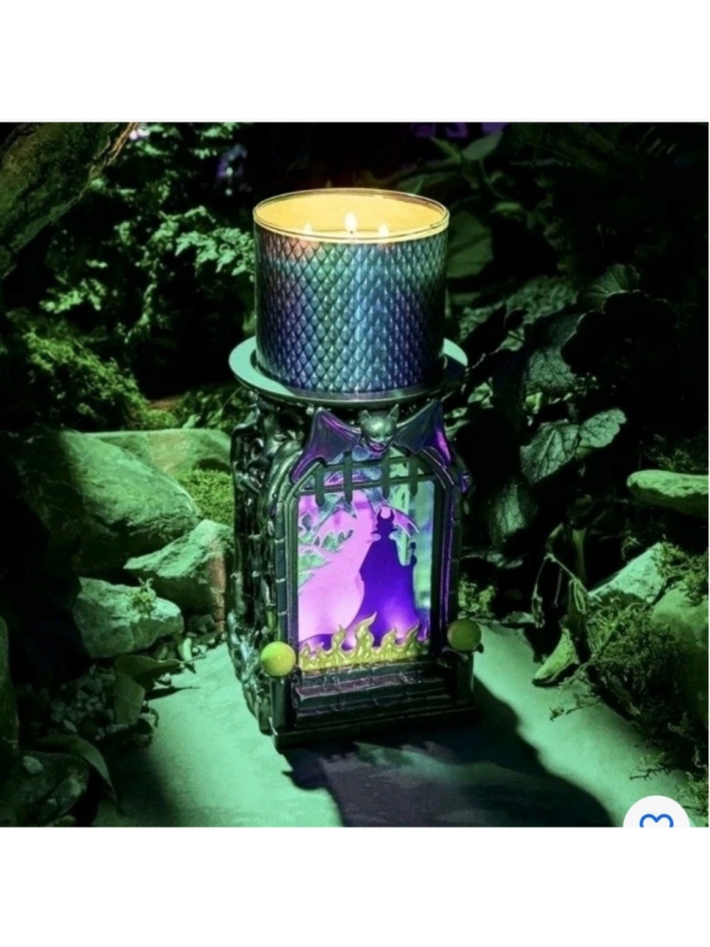 Bath & Body Works Maleficent Shadowbox Pedestal 3 Wick Candle Holder